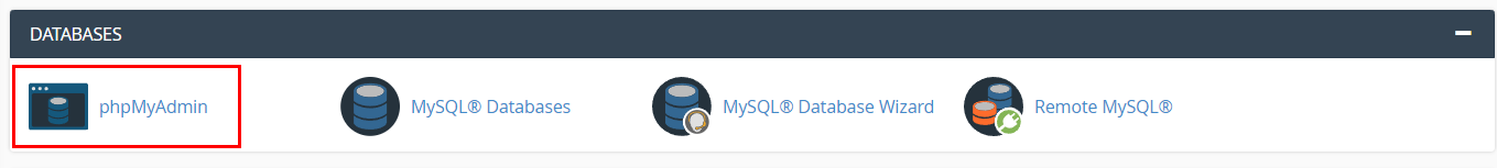 cPanel - .SQL